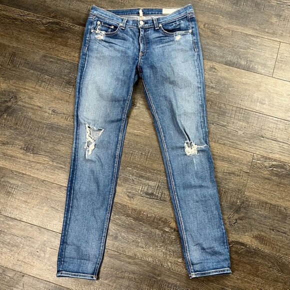 Rag & Bone Distressed Skinny Jeans Pants Denim ((size 30)) - Picture 1 of 8